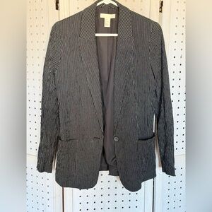H&M Black Striped Blazer